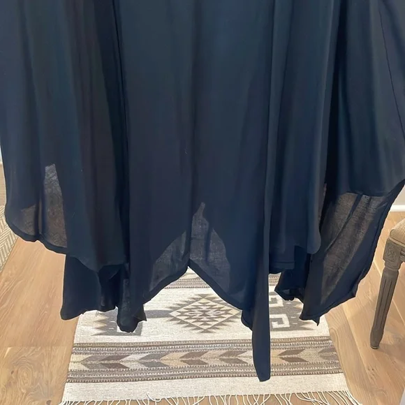 Elan black cotton slip dress (bw) - Picture 3 of 6